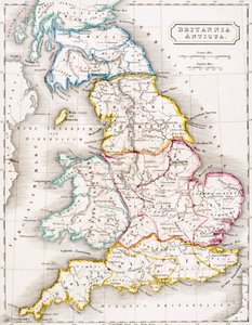 Anglia térképe, Britannia Antiqua, Samuel Butler 